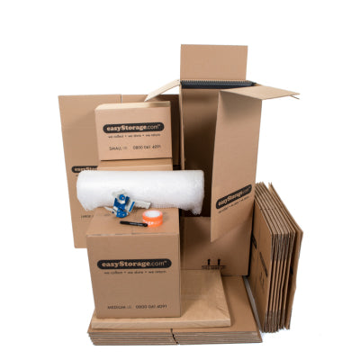 easyStorage Starter Moving Kit. Heavy Duty Cardboard Boxes and Tape