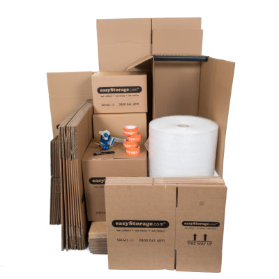 Extra Large easyStorage Moving Kit. Heavy Duty Cardboard Boxes, Tape and Wrap