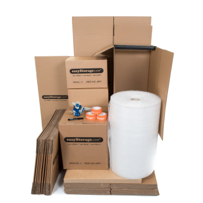 Large easyStorage Moving Kit. Heavy Duty Cardboard Boxes, Tape and Wrap